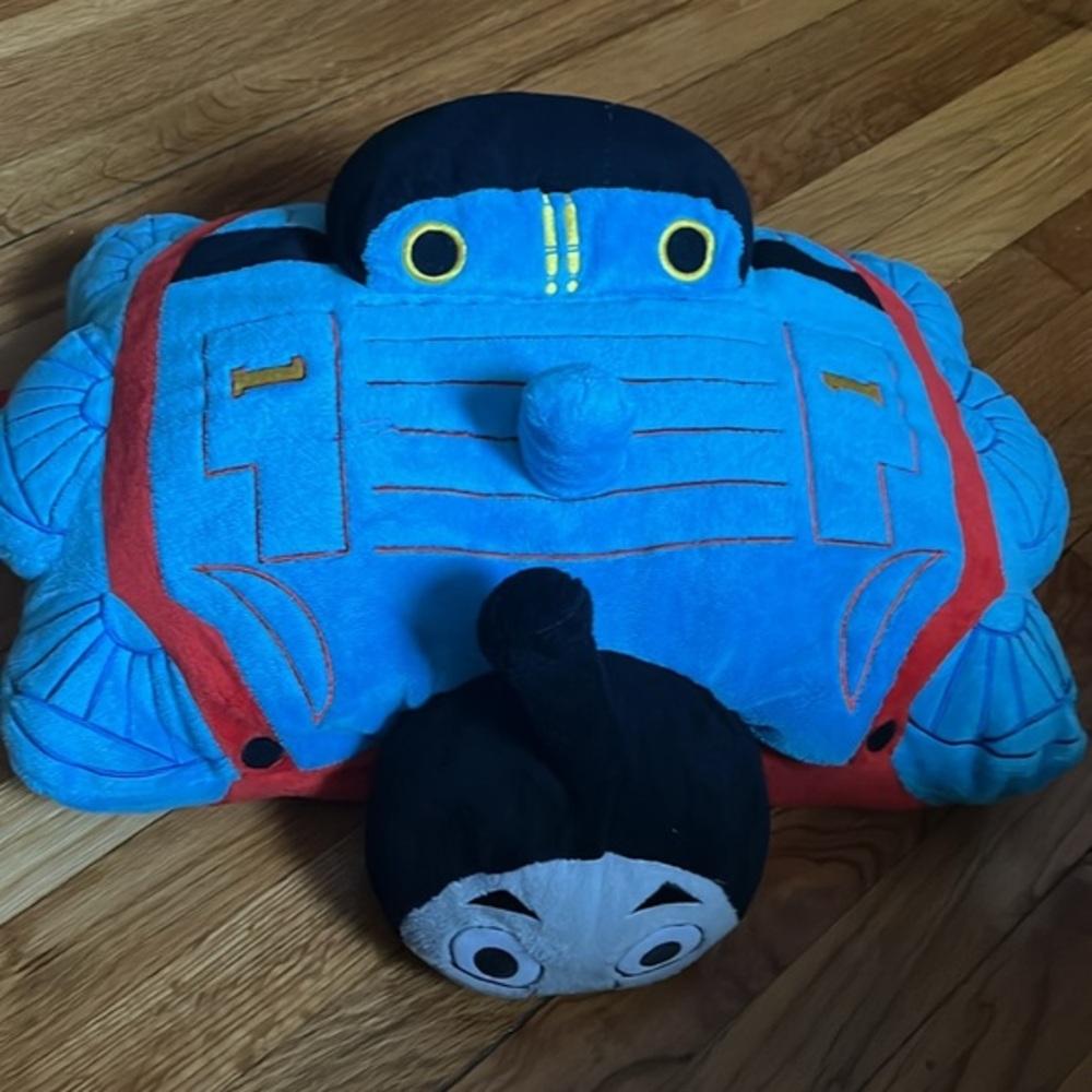 Thomas the train pillow pet normal signs of wear good used condition.